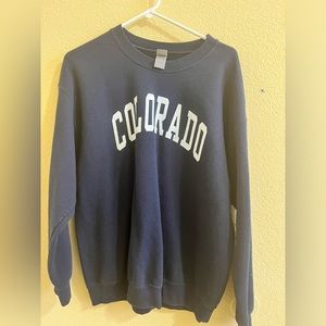 Dark blue large gildan “colorado” sweatshirt